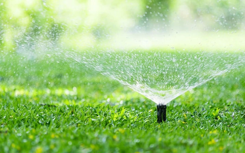 Irrigation system installation for landscaping