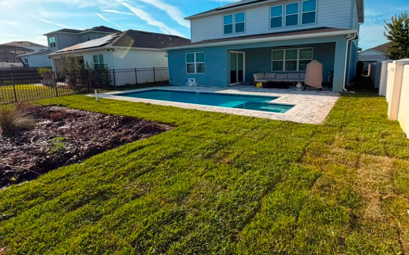 Fresh sod installation for residential property